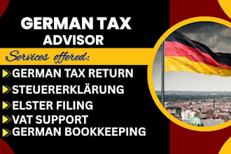 handle german bookkeeping vat tax return and steuererklarung via elster