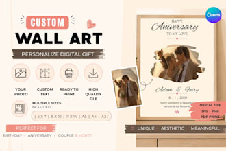 design custom personalized printable wall art poster from your photo
