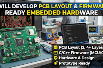develop pcb layout and firmware ready embedded hardware