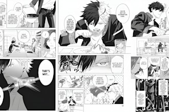 anime manga illustration, manga art, manga page, comic manga, manga artist