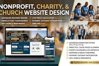 design donation website, charity website, nonprofit website, church, 501c3