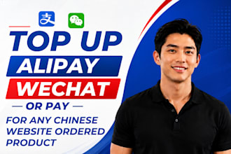 top up your alipay wechat or pay for any chinese website ordered product