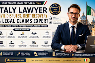 handle italian civil disputes debt recovery and legal claims
