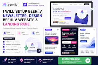 design beehiiv website and landing page setup ai beehiiv newsletter