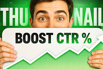 design catchy high CTR youtube thumbnail in 3hrs