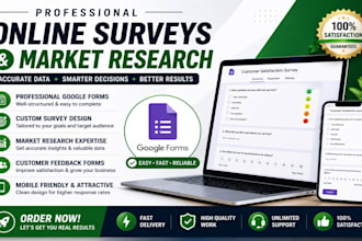 create professional google forms, surveys and questionnaires for market research