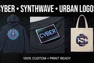 design streetwear, y2k and urban clothing brand logo design