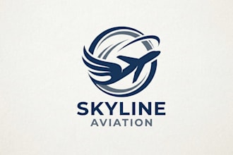 design high quality aviation logo in high definition