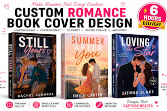 design beautiful modern contemporary romance ebook and paperback book covers