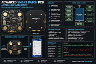 create advanced smart patch pcb with nrf52840 ble integration