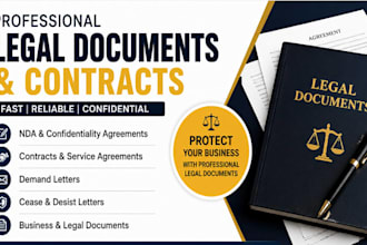write demand letters, cease desist and legal business documents