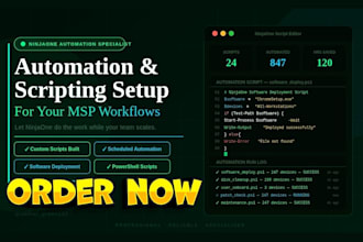 do ninjaone automation and scripting setup and configuration for your msp