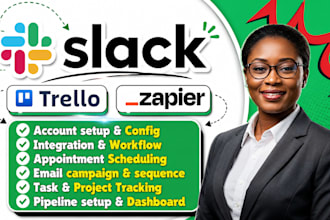setup slack gmail google calendly trello asana zapier integration automation