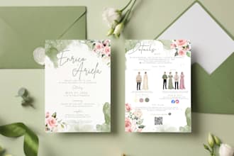 design minimalist wedding invitation