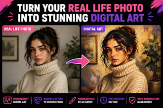 turn your photos images into portraits digital art using ai