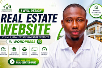 design real estate website idx mls, real estate investor website in wordpress