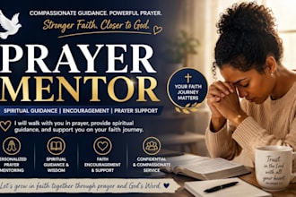 be your prayer mentor for spiritual growth, guidance, and support