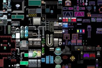 create custom rpg maker vx ace tileset for fantasy, horror, sci fi, modern games