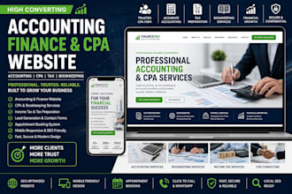 build accounting website finance CPA income tax bookkeeping website