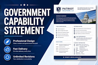 design a professional government capability statement