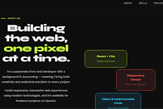 build you a react portfolio website