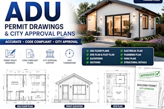provide professional adu permit drawings and city approval plans