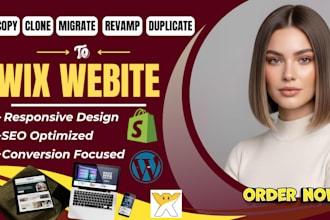 migrate, transfer, clone wix website redesign website development wix ecommerce