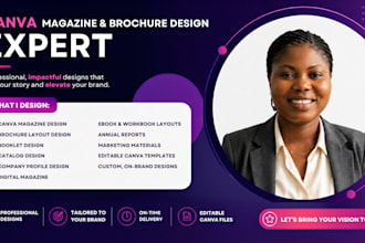 design canva magazine, magazine design, canva brochure layout design, canva