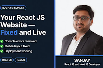 fix bugs and improve your react js or next js website