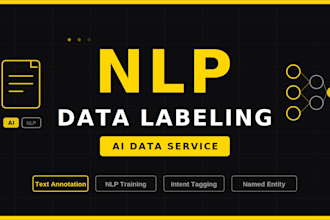 do text annotation, sentiment analysis and nlp data labeling for ai training