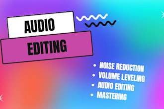 do audio editing, noise reduction, and cleanup your vocals