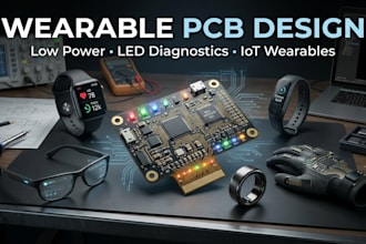 design professional wearable device pcb with led diagnostic and low power