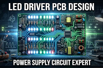 create professional led power supply and driver pcb design