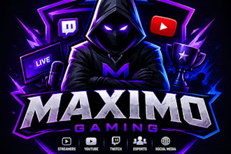 create a professional gaming logo for streamers