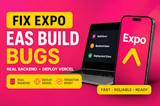 fix expo eas build bugs with real backend and deployment vercel