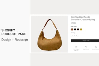 design or redesign your shopify product page