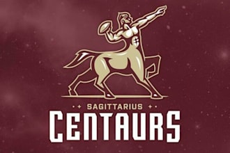 design amazing centaur mascot logo with new concepts design