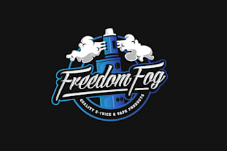 make elegant and stunning vape logo for you in one day