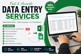 do accurate data entry, web research and copy paste tasks