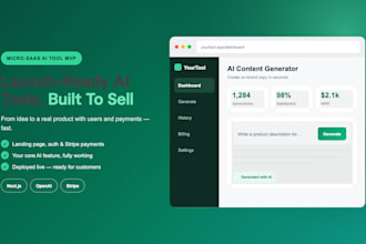 build your micro saas ai tool mvp ready to launch and sell