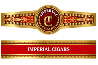design modern cigar label, cigar band, cigar ring cigar box logo for you
