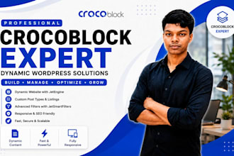 create dynamic wordpress website using crocoblock