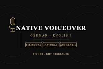 record a professional german or english voiceover