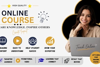 create online elearning course content and training video for udemy