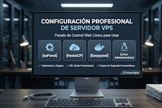 configurare tu vps con el panel de tu preferencia aapanel,hestiacp etc