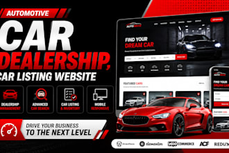 design an automotive car dealership, car listing website