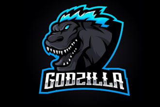 create unique monster mascot logo with unlimited revision design