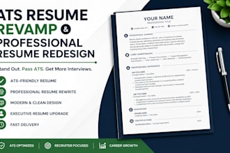 write, rewrite, and revamp ats resume, CV, cover letter in 24 hours
