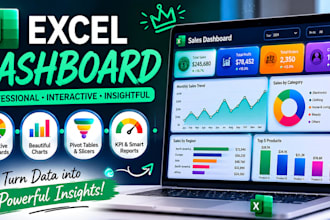 do excel dashboards, charts and KPI analysis