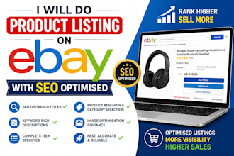 do product listing on ebay with SEO optimised